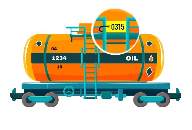 Ilustración de carrotanque con sello de integridad